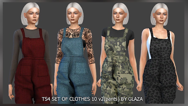 Sims 4 SET OF CLOTHES 10 v2 at All by Glaza