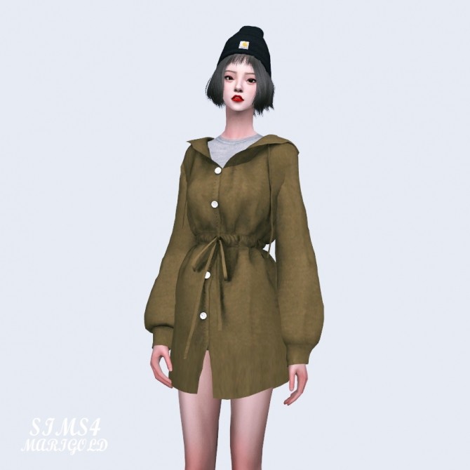 Sims 4 Hood Shirt Dress (P) at Marigold