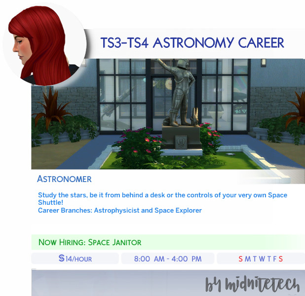 Sims 4 ASTRONOMY CAREER at MIDNITETECH’S SIMBLR
