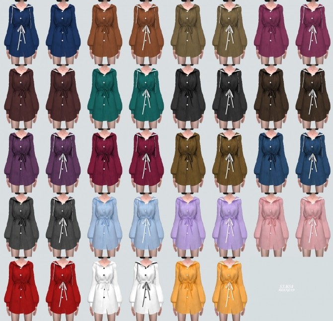 Sims 4 Hood Shirt Dress (P) at Marigold