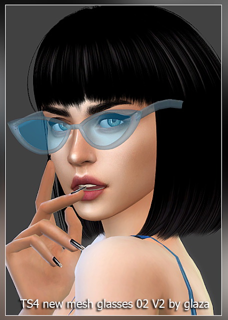 Sims 4 Glasses 02 V2 at All by Glaza