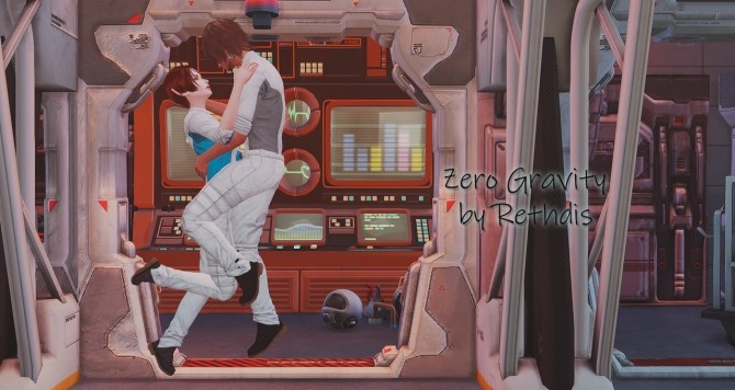 Sims 4 Zero Gravity poses at Rethdis love