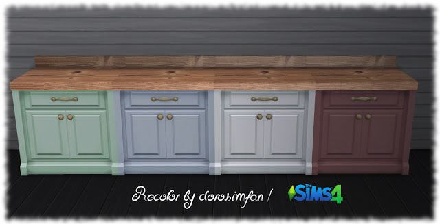 Sims 4 Country kitchen recolor by dorosimfan1 at Sims Marktplatz