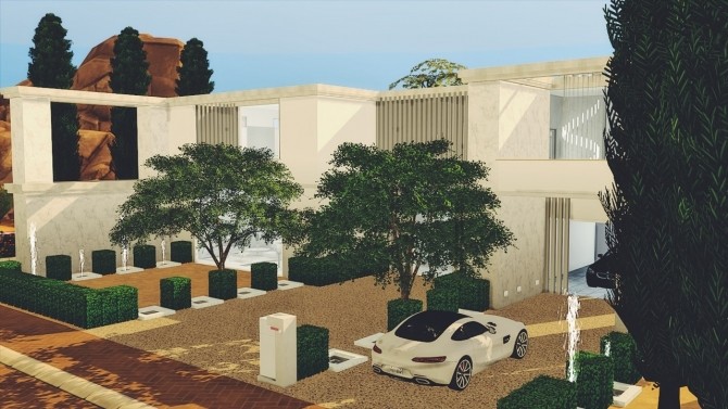 Sims 4 The Minimalist designer house at The Huntington