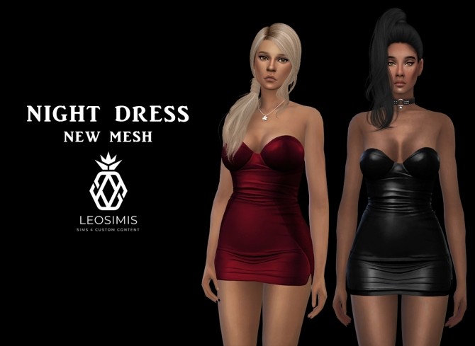 Sims 4 Night Dress (P) at Leo Sims