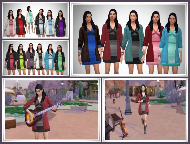 Sims 4 Sweater Dress WinterPack F at Birksches Sims Blog