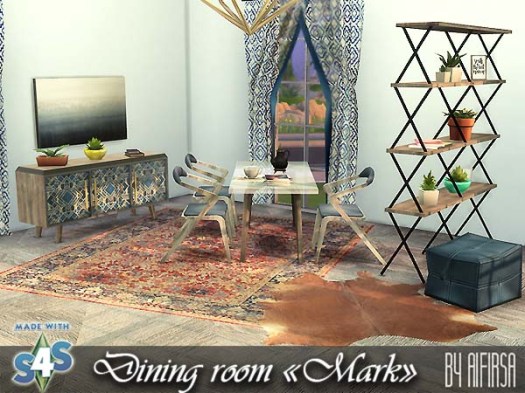 Sims 4 Mark diningroom at Aifirsa