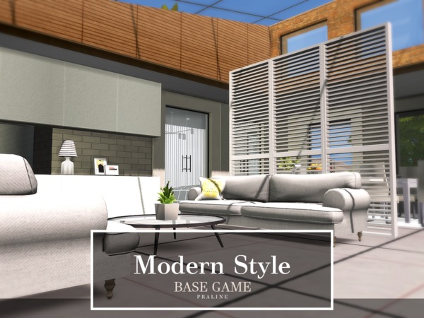 Sims 4 Modern Style house by Pralinesims at TSR
