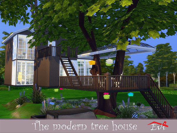 Sims 4 The tree house by evi at TSR