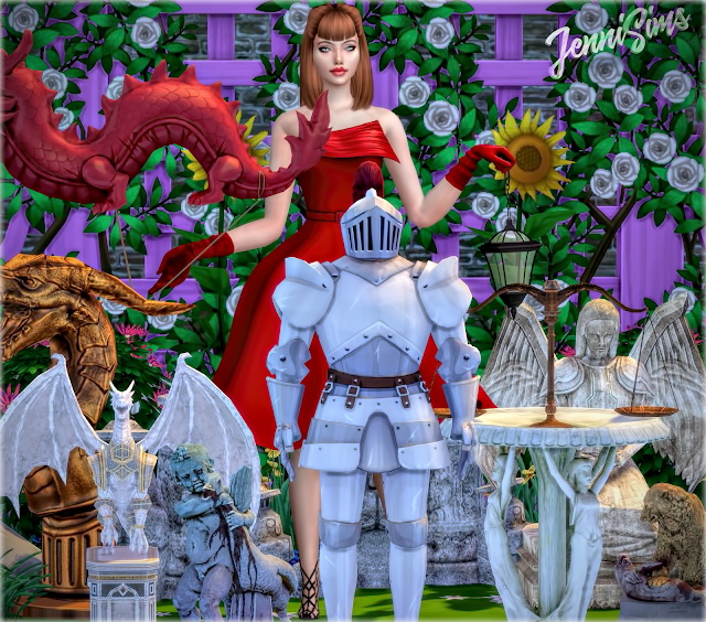 Sims 4 Decorative Statues, Dragons, Angel... 10 Items at Jenni Sims