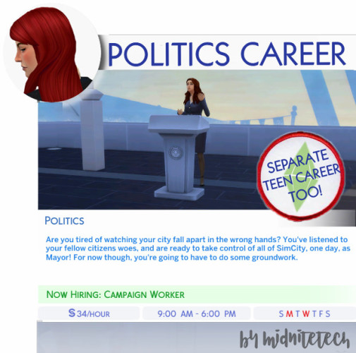 sims 4 midnitetech careers