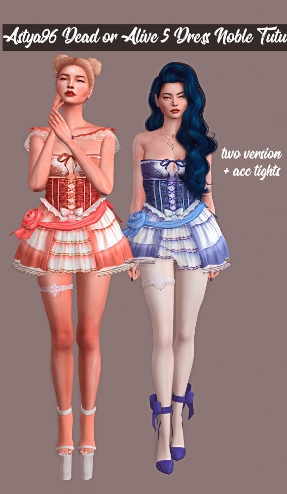 Sims 4 Dead or Alive 5 Dress Noble Tutu at Astya96