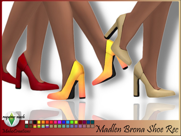 Sims 4 Madlen Brona Shoes Recolor by MahoCreations at TSR