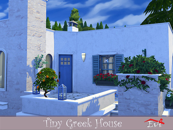 Sims 4 Tiny Greek house by evi at TSR