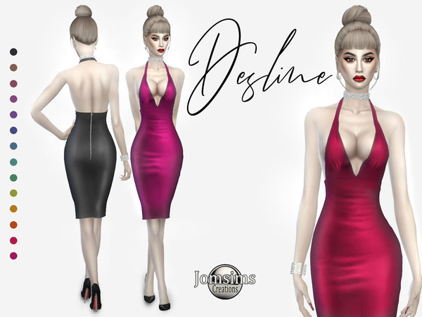 Sims 4 Desline dress by jomsims at TSR