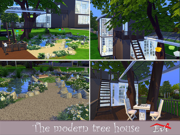 Sims 4 The tree house by evi at TSR