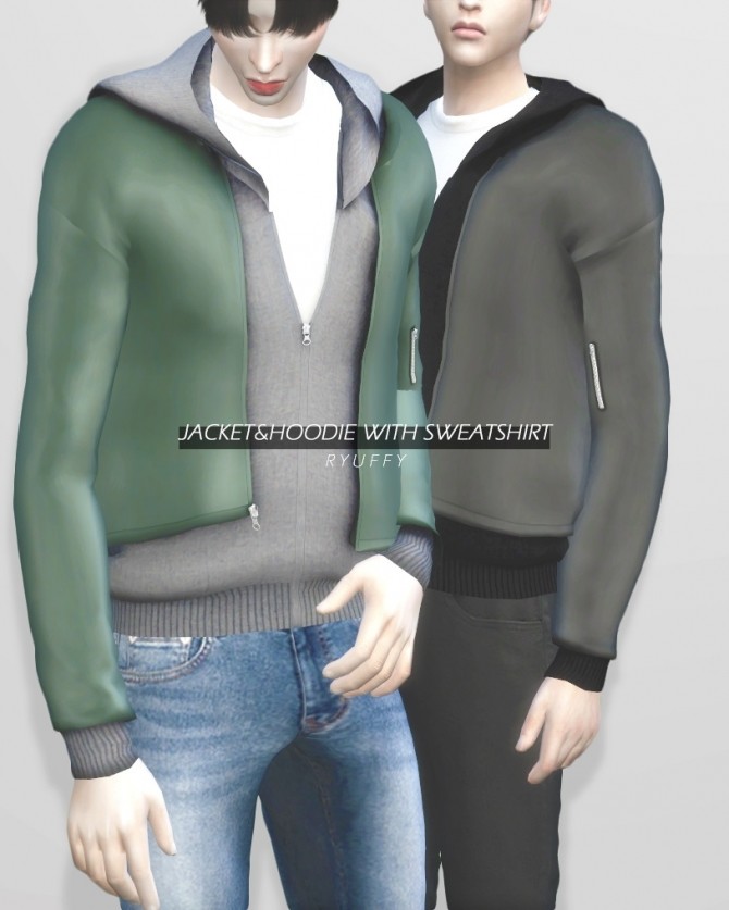 Sims 4 Jacket & Hoodies with Sweatshirt at RYUFFY