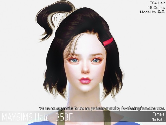 Sims 4 Hair 353F at May Sims