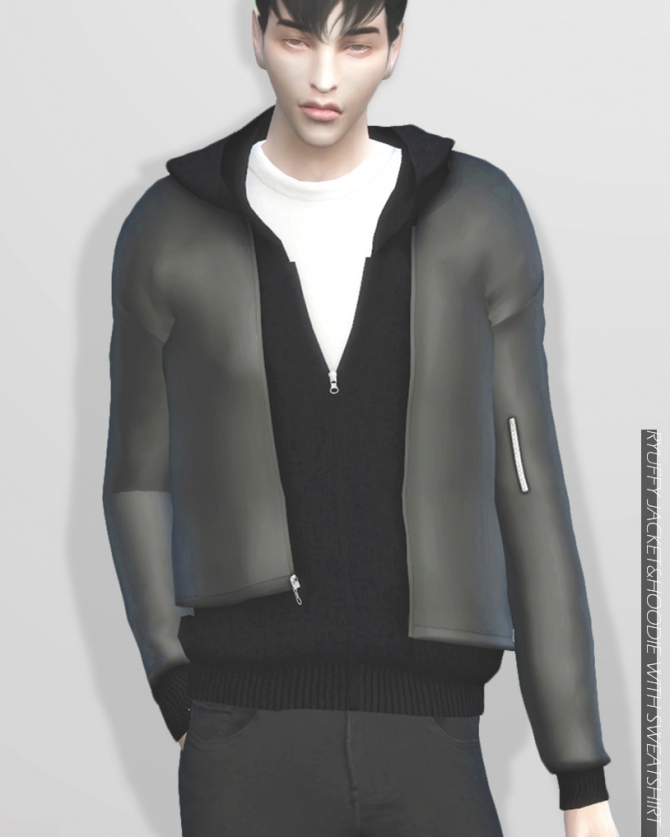 Jacket & Hoodies with Sweatshirt at RYUFFY » Sims 4 Updates