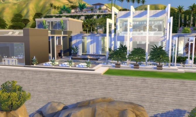 Sims 4 The Hills modern villa at The Huntington