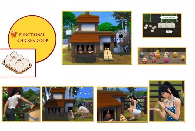 Sims 4 FUNCTIONAL CHICKEN COOP at Icemunmun