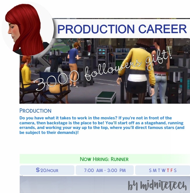 Sims 4 MOVIE/FILM PRODUCTION CAREER at MIDNITETECH’S SIMBLR