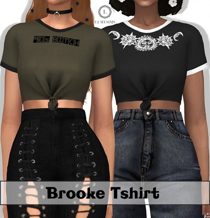 Sims 4 Brooke T Shirt at Lumy Sims