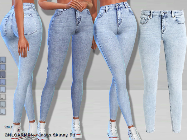 Sims 4 Only Carmen Jeans Skinny Fit by Pinkzombiecupcakes at TSR