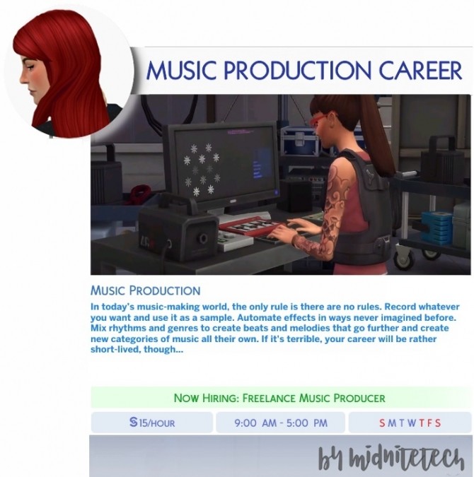 Sims 4 MUSIC PRODUCTION CAREER at MIDNITETECH’S SIMBLR