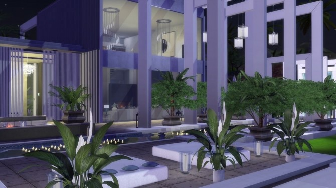 Sims 4 The Hills modern villa at The Huntington