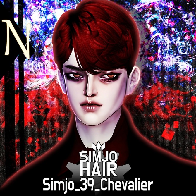 Sims 4 Simjo 39 Chevalier hair at Kim Simjo