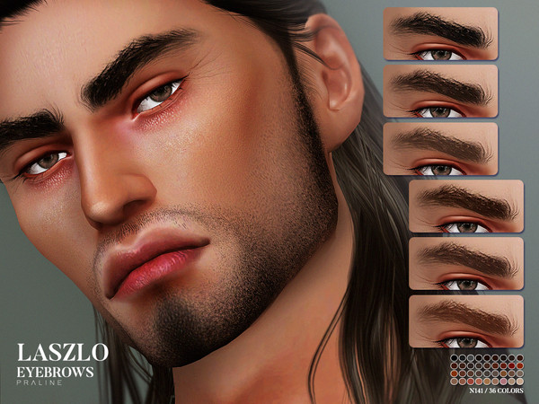Sims 4 Laszlo Eyebrows N141 by Pralinesims at TSR