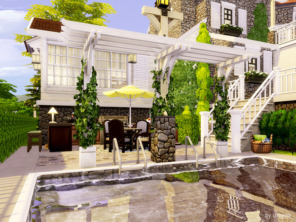 Sims 4 Birch Trees Mansion by Lhonna at TSR