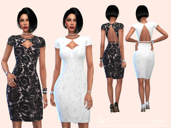 Sims 4 Two dresses by Paogae at TSR