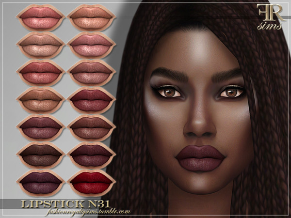 Sims 4 FRS Lipstick N31 by FashionRoyaltySims at TSR