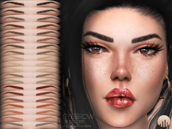 Sims 4 Eyebrow BW03 by busra tr at TSR