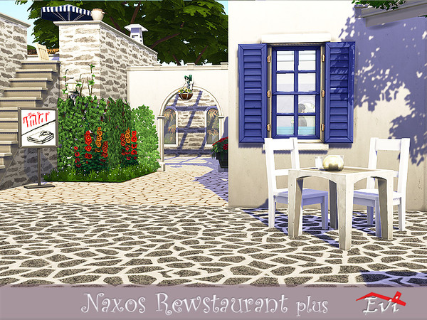 Sims 4 Naxos Greek restaurant by evi at TSR