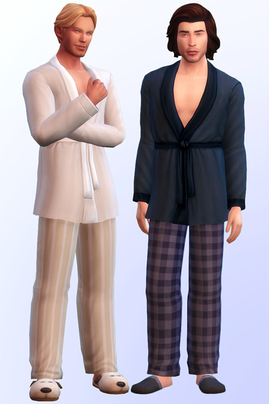 Sims 4 Palo Santo robe for men in 20 swatches at Joliebean