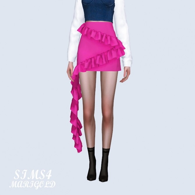 Sims 4 Frill Mini Skirt at Marigold