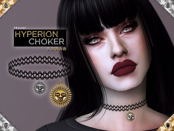 Sims 4 Hyperion Choker by Pralinesims at TSR