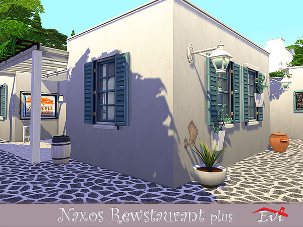 Sims 4 Naxos Greek restaurant by evi at TSR