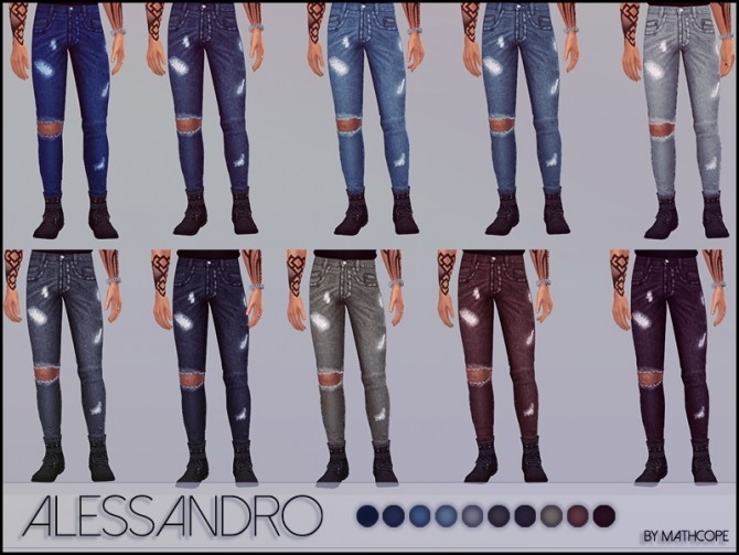 Sims 4 Alessandro jeans by Mathcope at Sims 4 Studio