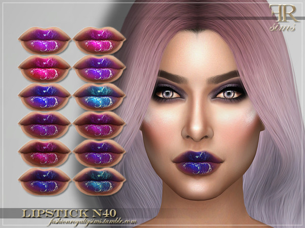 Sims 4 FRS Lipstick N40 by FashionRoyaltySims at TSR
