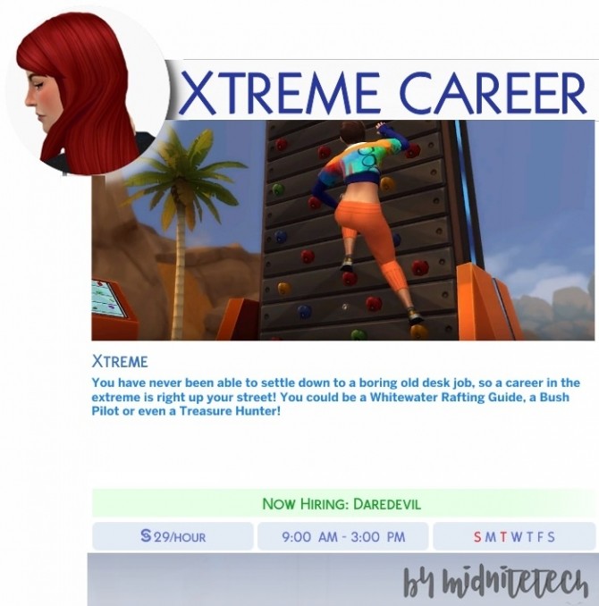 Sims 4 XTREME CAREER at MIDNITETECH’S SIMBLR