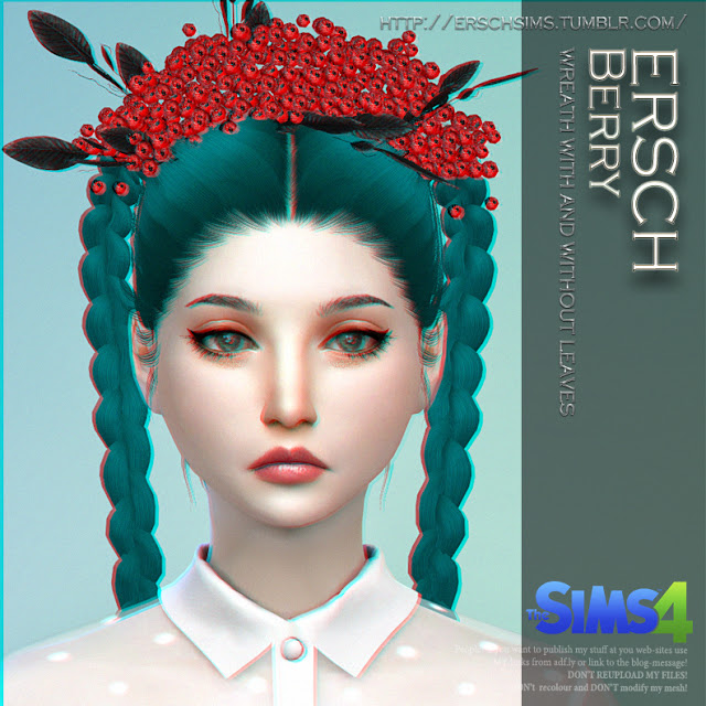 Sims 4 Berry Wreath at ErSch Sims