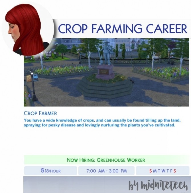 Sims 4 CROP FARMING CAREER at MIDNITETECH’S SIMBLR