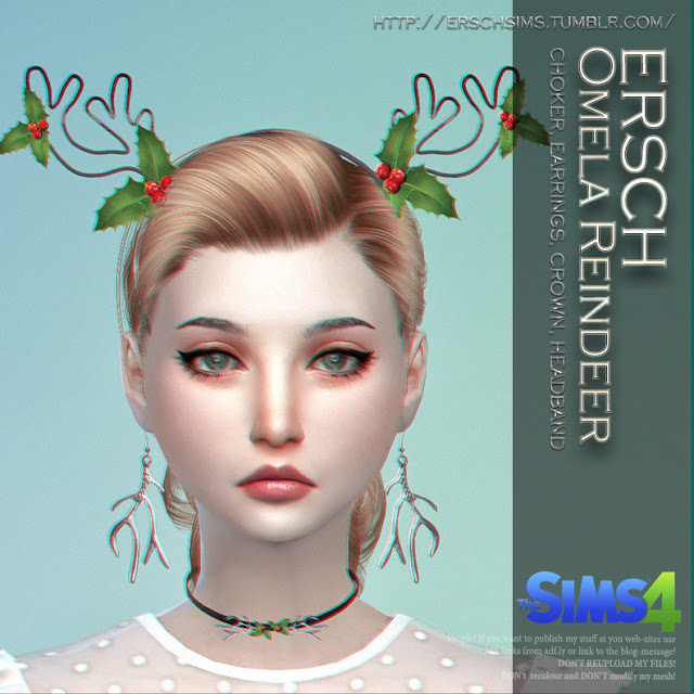 Sims 4 Omela Reindeer Set at ErSch Sims