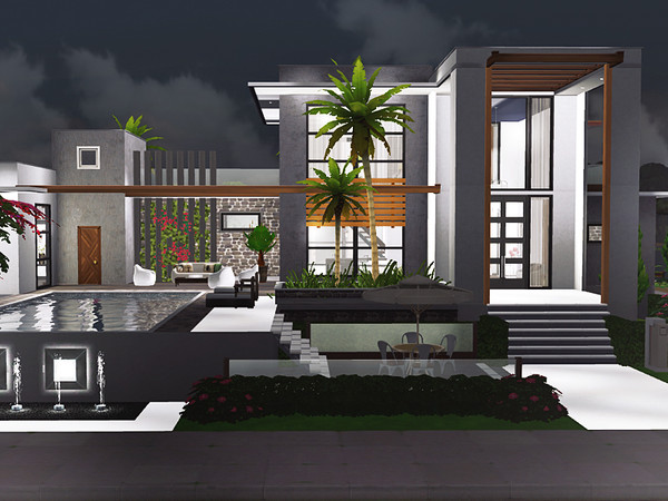 Sims 4 Tarra contemporary house by Rirann at TSR