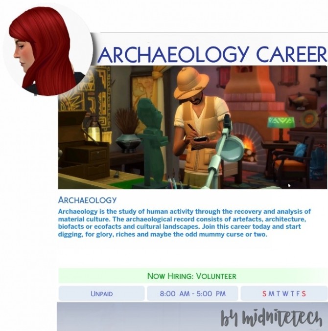 Sims 4 ARCHAEOLOGY CAREER at MIDNITETECH’S SIMBLR