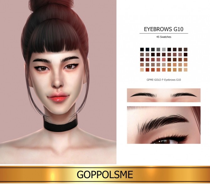 Sims 4 GPME GOLD F Eyebrows G10 at GOPPOLS Me